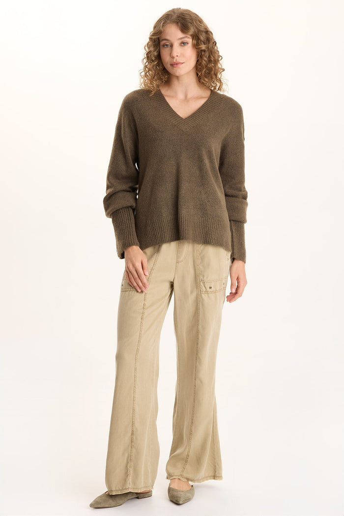 XCVI Schyler Soft Twill Wide-Leg Trouser