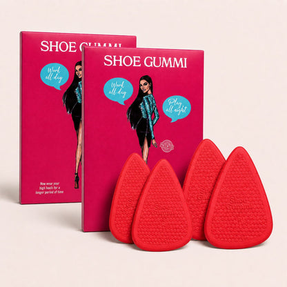 SHOE GUMMI POINTED RED