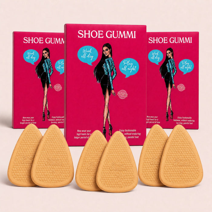 SHOE GUMMI POINTED TAN