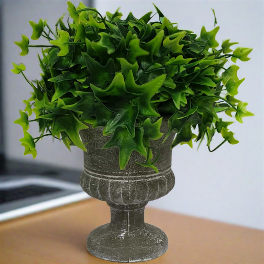 Shrub In Shaped Vase 24cm Artificial Plant by Criterion -Home Living Store - -