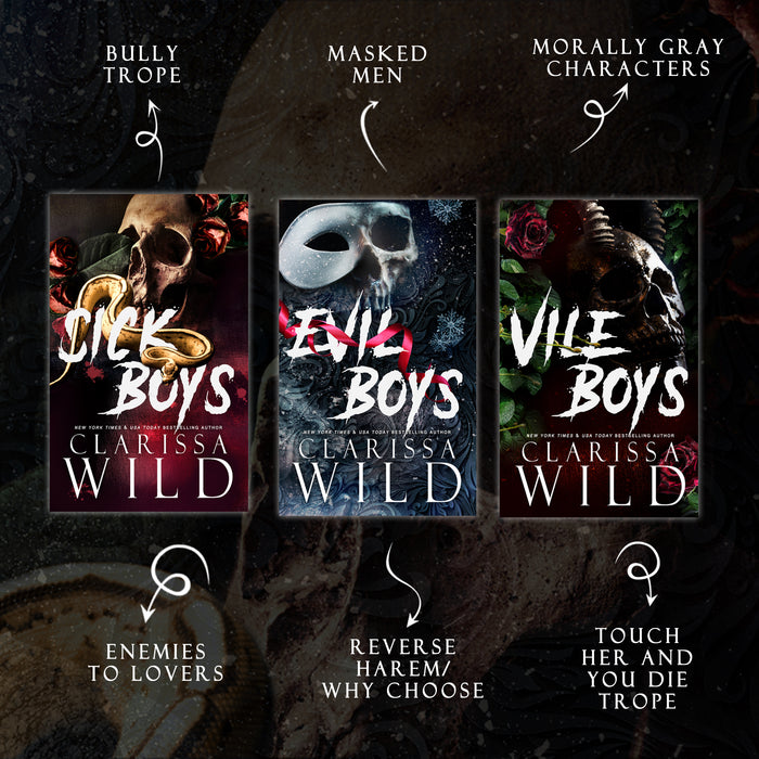 Sick Boys, Evil Boys, Vile Boys by Clarissa Wild - BUNDLE
