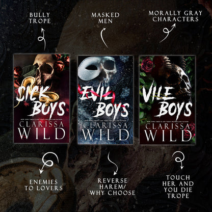 Sick Boys, Evil Boys, Vile Boys by Clarissa Wild - BUNDLE