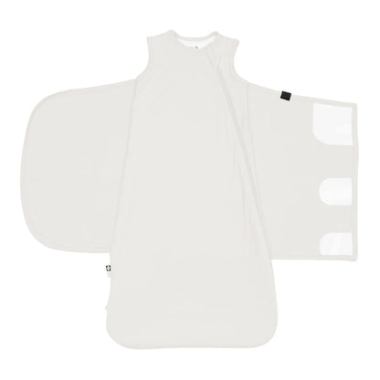 Adjustable Velcro on Sleep Bag Swaddler in Oat 0.5