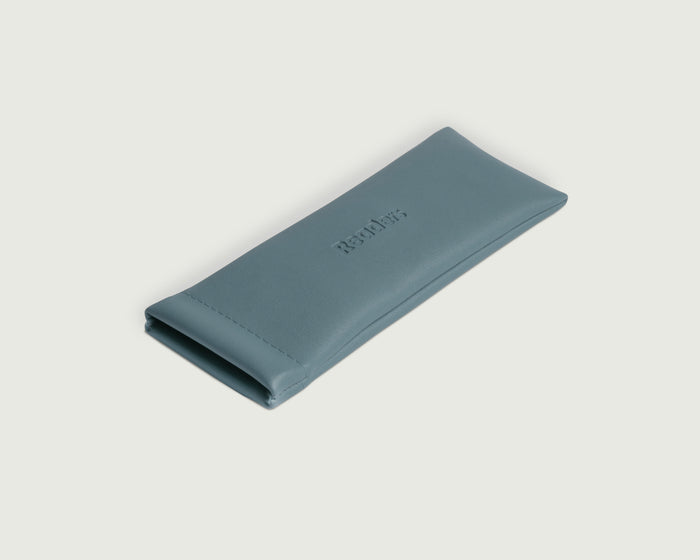 Lagoon::Slim Sac Eyewear case blue  front diagonal