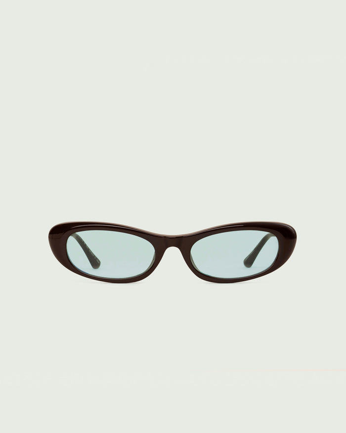 Ganache::Slim Sunglasses cateye Brown recycled polyester front