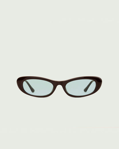 Ganache::Slim Sunglasses cateye Brown recycled polyester front