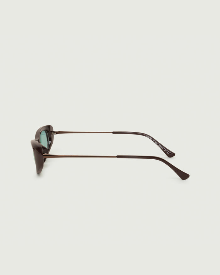 Ganache::Slim Sunglasses cateye Brown recycled polyester side