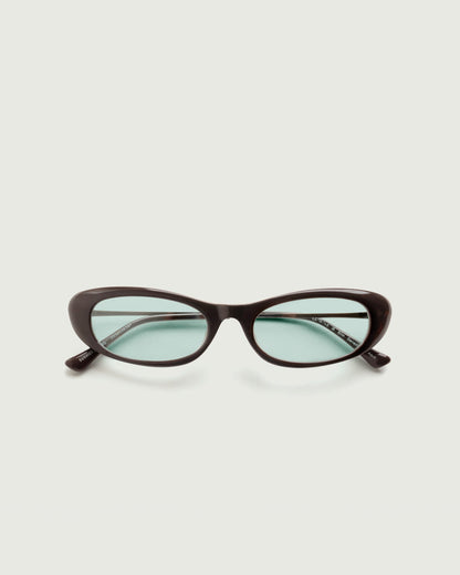 Ganache::Slim Sunglasses cateye Brown recycled polyester top