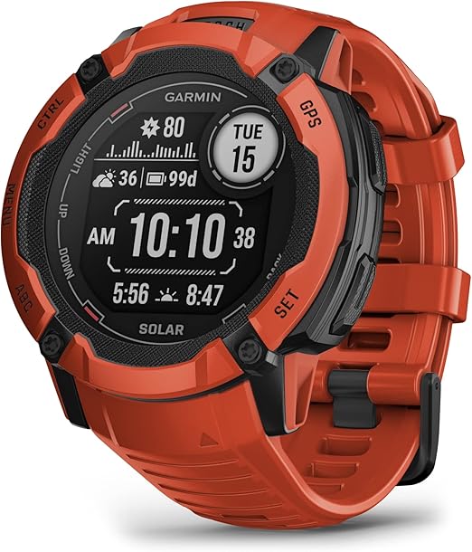 Smart Watch-Flame Red Garmin Instinct 2X Solar