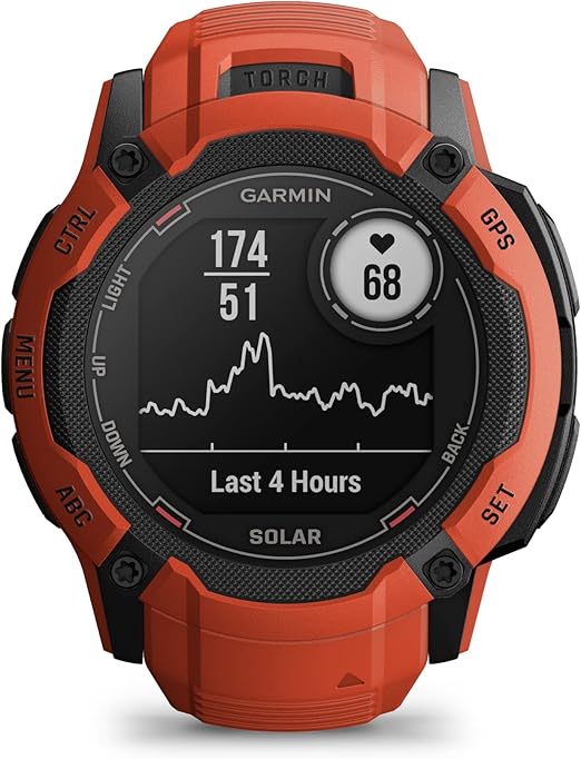 Smart Watch-Flame Red Garmin Instinct 2X Solar