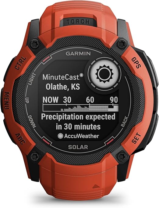 Smart Watch-Flame Red Garmin Instinct 2X Solar