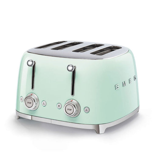 Smeg 50's Retro Style 4 Slice Pastel Green Toaster | TSF03PGUK Smeg Toaster Euronics Ireland