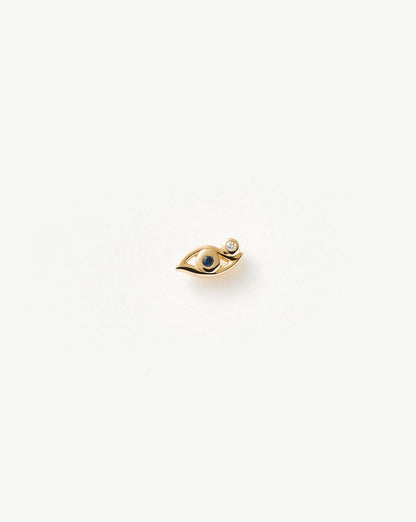 Fine Diamond & Blue Sapphire Eye Single Stud Earring Earrings Missoma
