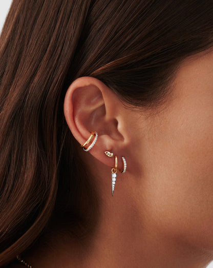 Fine Diamond & Blue Sapphire Eye Single Stud Earring Earrings Missoma