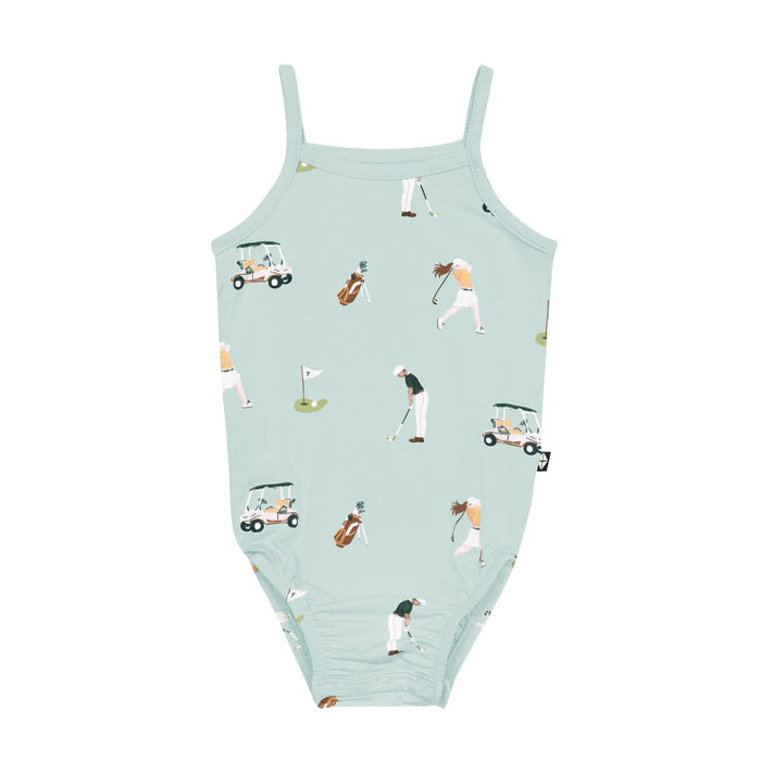 Spaghetti Strap Leotard in Golf