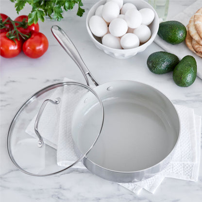 Stainless Pro 3.75-Quart Sauté Pan with Lid