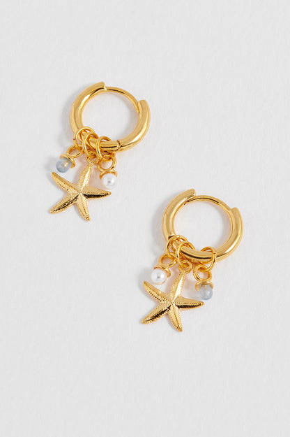 Starfish Charm Huggies