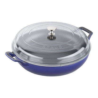 Staub 3.5 Qt Braiser w/Glass Lid - dark blue