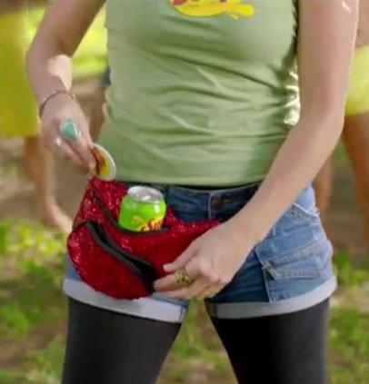 Sun Drop Citrus Soda Red Sequin Waist Bag-tvso