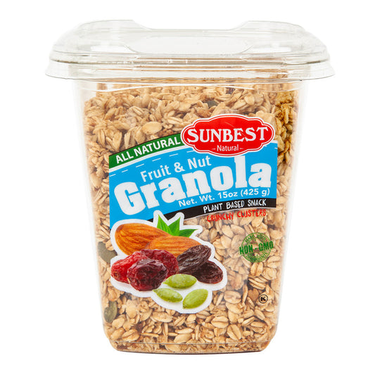Sunbest Fruit and Nut All Natural Granola Tub - 12 Count