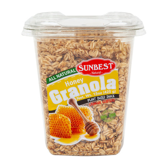 Sunbest Honey All Natural Granola Tub - 12 Count