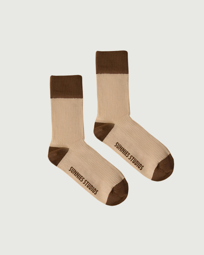 Cream::Holiday Socks Socks Cream front