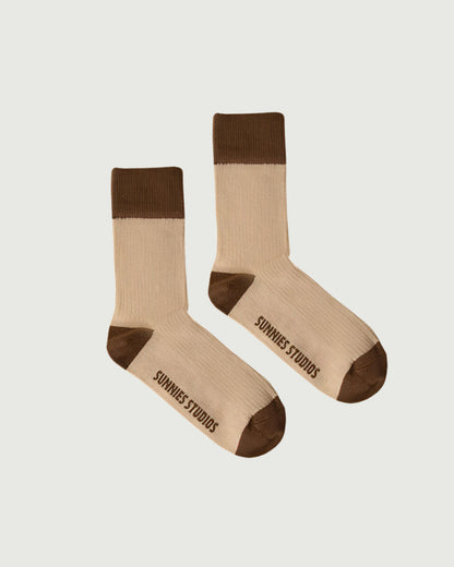 Cream::Holiday Socks Socks Cream front