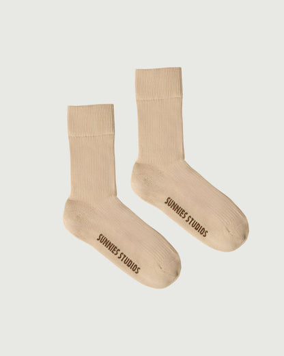 Cream::Holiday Socks Socks Cream front 2