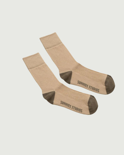 Cream::Holiday Socks Socks Cream front diagonal 1