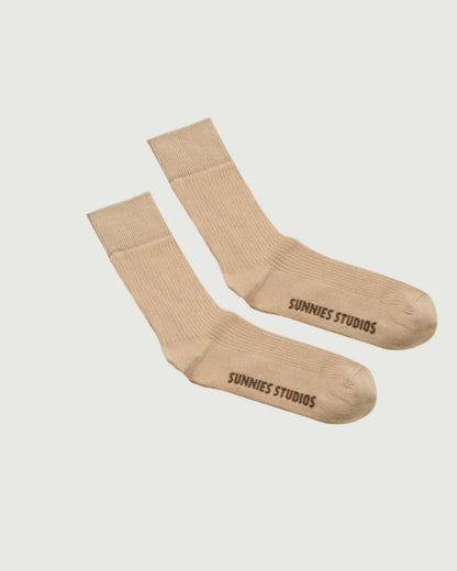 Cream::Holiday Socks Socks Cream front diagonal 2