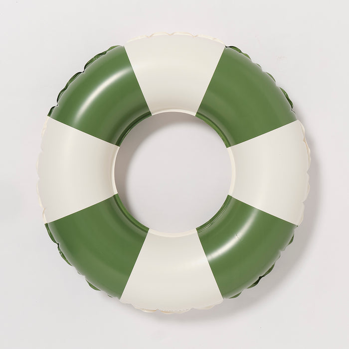 Sunnylife – Mini Tube Pool Ring – Olive Stripe - Mabel & Fox