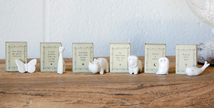 Sweet Sentiments Porcelain Matchbox Animals