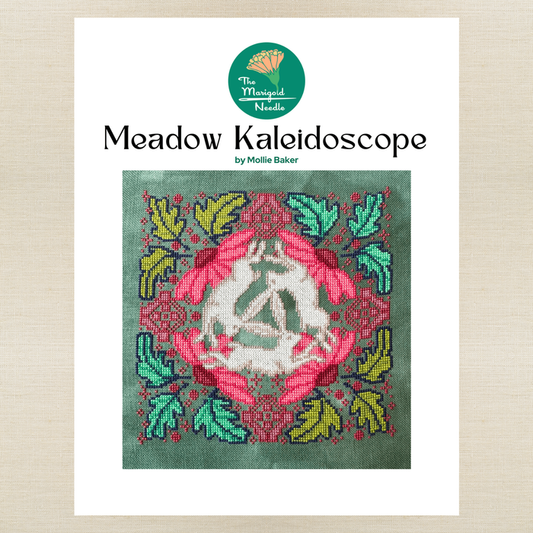 The Marigold Needle - Meadow Kaleidoscope - Booklet Chart IH and/or Roxy Floss Co Floss