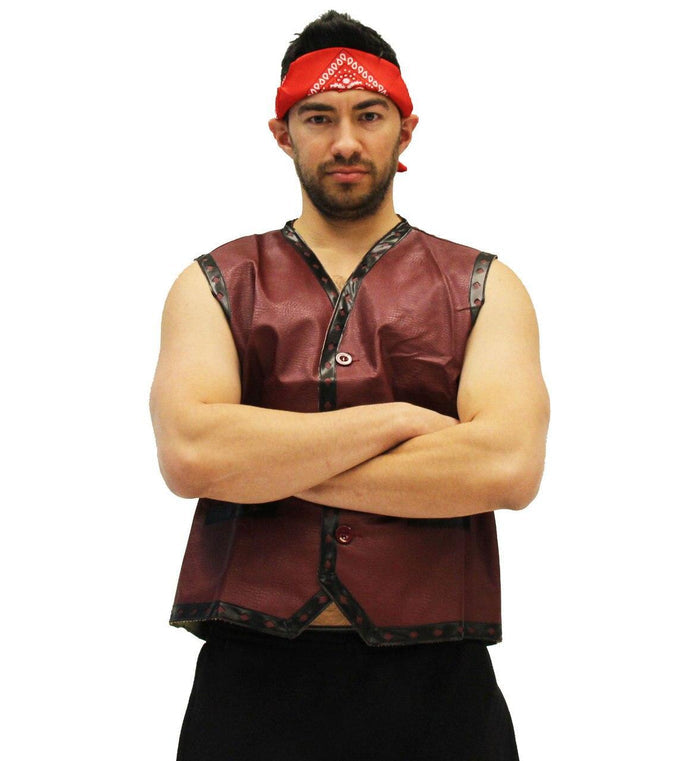 The Warriors Gang Member Emblem Leather Vest Jacket and Bandana-tvso