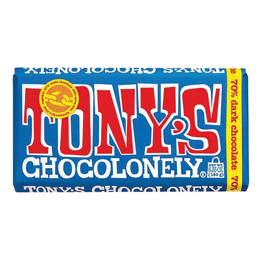 Tony's Chocolonely 70% Dark Chocolate Bar Large Size - 15 Count