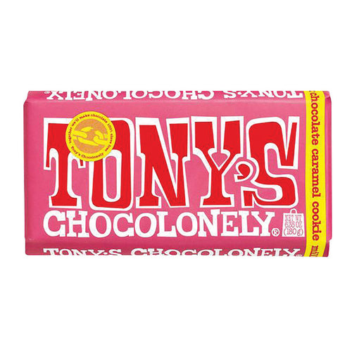 Tony's Chocolonely Large Milk Caramel Cookie Chocolate Bar Candy - 15 Count