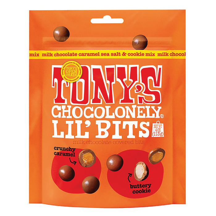 Tony's Chocolonely Lil' Bits Caramel Cookie Chocolate - 8 Count
