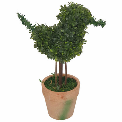 Topiary Duck 21cm Artificial Plant In Terracotta-Look Pot by Criterion -Home Living Store - -