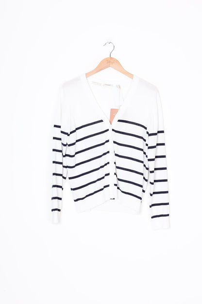 Trenery Womens White Cardigan Size L