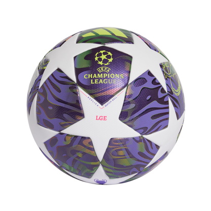 adidas UEFA CHAMPIONS LEAGUE FINAL League Ball | White / Dark Purple / Solar Yellow / Shock Pink