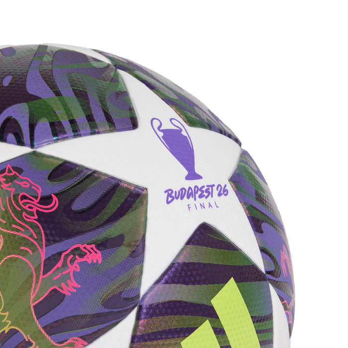 adidas UEFA CHAMPIONS LEAGUE FINAL League Ball | White / Dark Purple / Solar Yellow / Shock Pink