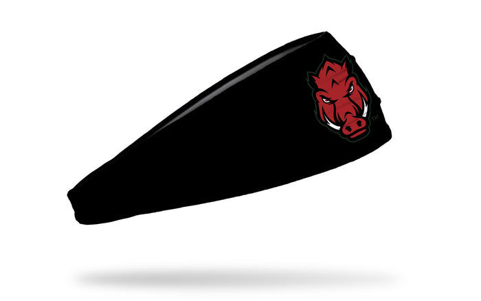 University of Arkansas: Front Hog Black Big Bang Lite Headband - View 2