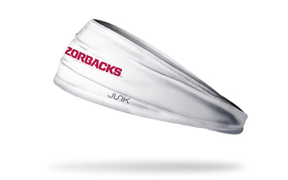 University of Arkansas: Wordmark White Big Bang Lite Headband - View 1