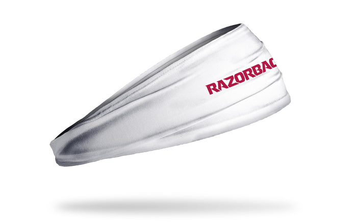 University of Arkansas: Wordmark White Big Bang Lite Headband - View 2
