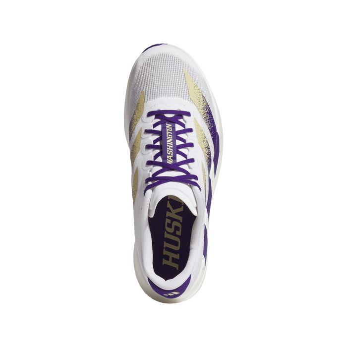 adidas University of Washington Adizero Evo SL Running Shoes | Cloud White / Team College Purple / Team Sand | Men's