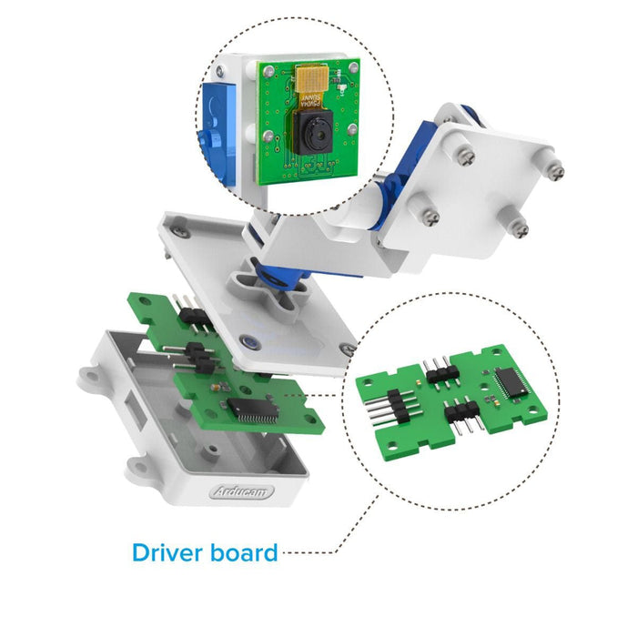 Upgraded Pan Tilt Platform for Official Raspberry Pi Camera Module by Arducam - The Pi Hut