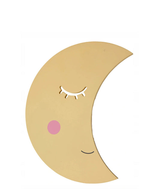 Urban Decor Smiling Half Moon LED Night Light - Yellow