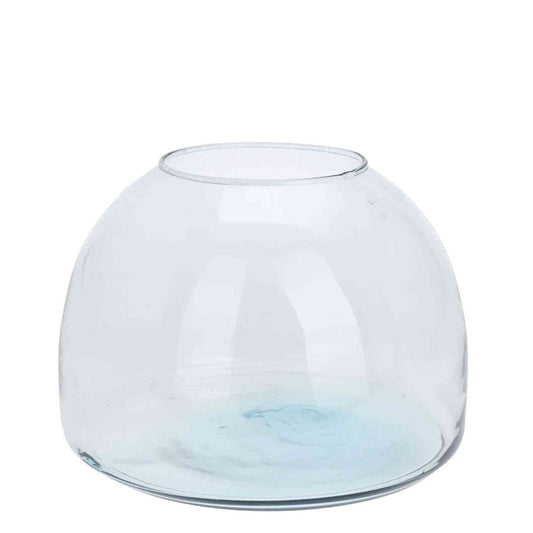 Urban Decor Translucent 30CM Recycled Glass Vase - Clear/Transparent