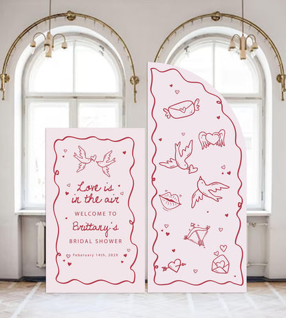 Valentine's Bridal Shower Welcome Sign, Love Theme, Customizable