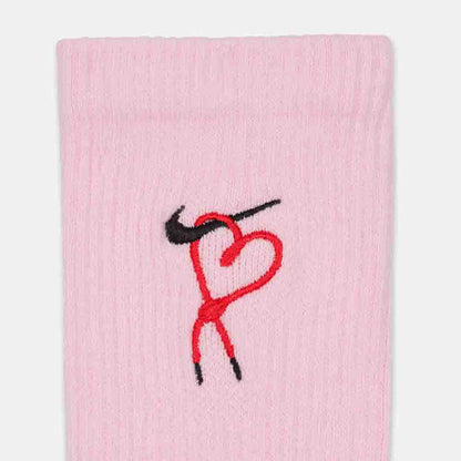 Up close view of the Nike VDay Crew Socks (1 pair).